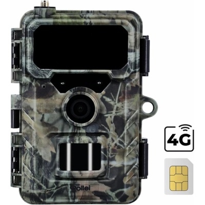 Rollei 4G SIMConnect Fotopast, 32Mpx, 4K, 4G SIMConnect, barevný 2" TFT-LCD, microSD slot, IP66, USB-C, 8× AA baterie, zeleno-hnědá 40532
