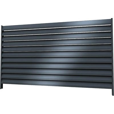 Sada pro výrobu hliníkového plotového pole 2 m x 1,2 m, lamely kosočtverec 108x16 mm, antracit RAL7016, s hladkým povrchem