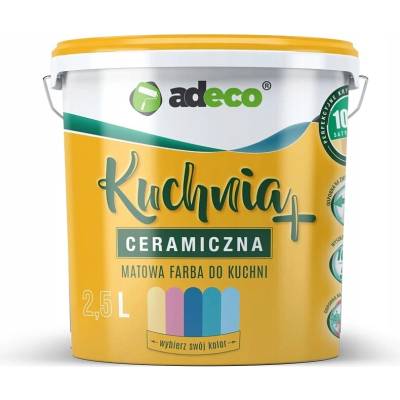 Adeco keramická Barva na zeď 2,5 l AC50 sněhová matná
