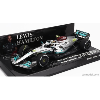 Minichamps Mercedes gp F1 W13e Team Mercedes-amg Petronas F1 N 44 (300. Veľká cena F1) 2. Veľká cena Francúzska 2022 Lewis Hamilton 1:43 Strieborno-zelená