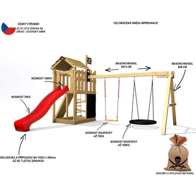 Monkey´s Home Malý pirát RED – Hledejceny.cz