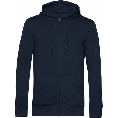 B&C Inspire Zipped Hood_° navy blue mikina s kapucí