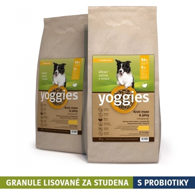 Yoggies granule lisované za studena s probiotiky Krůtí maso & jáhly 30 kg