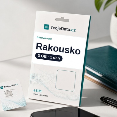 eSIM Rakousko neomezeně / 1 den - Rakousko P2AF8GWC0