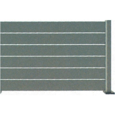 Lamelový panel 150cm se spárou antracit pokračující