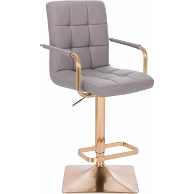 LuxuryForm Design Verona Gold na zlatej hranatej základni šedá