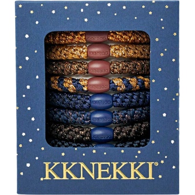KKNEKKI Dárková sada gumiček Kknekki Holiday Edition – set 8 ks, modrá barva, šedá barva, textil – Hledejceny.cz