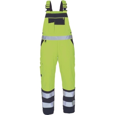 Cerva Knoxfield HVPS Zateplené HI-VIS zimní kalhoty s laclem žlutá