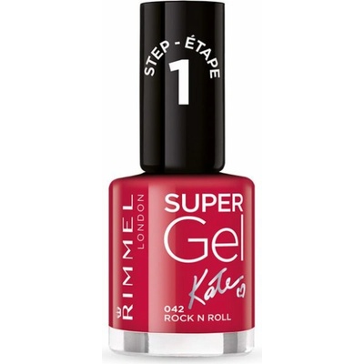 Rimmel London Super Gel By Kate Lak na nehty barevný gelový lak 042 Rock n Roll 12 ml