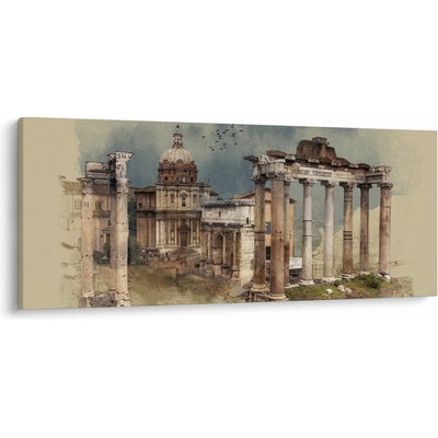 Obraz - Forum Romanum, Řím, Itálie, jednodílný 120x50 cm