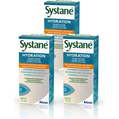 Alcon Systane Hydration bez konzervačních látek 10 ml 3 balení – Hledejceny.cz