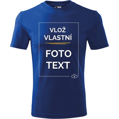 Tričko s potiskem modrá