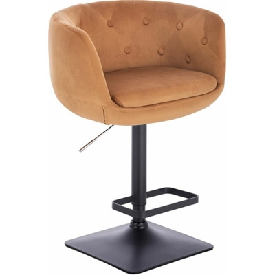 LuxuryForm Design Montana Velur na čiernej hranatej podstave / medová
