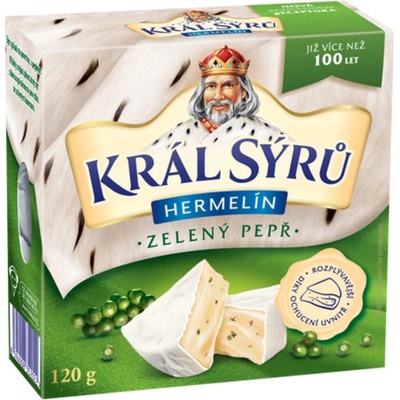 Král Sýrů Hermelín zelený pepř 120g