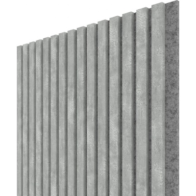 Wall Concept akustický panel Raw Imperial, sivý filc + MDF, 2750 x 604 x 21 mm 1,66m²