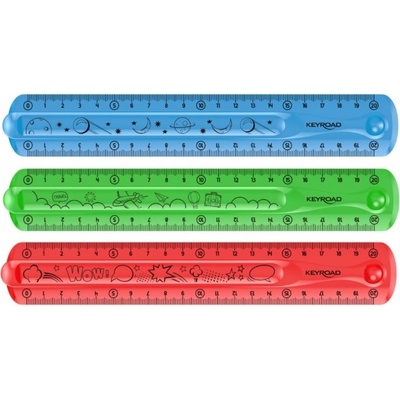 KeyRoad 279098 pravítko ohebné Flexi 20 cm mix barev