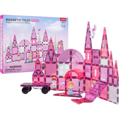 RKToys Magnetická stavebnice Růžová princezna – 58 dílů
