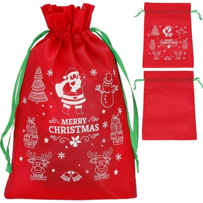 Springos Vianočná darčeková taška na fľašu so stuhou Santa Claus S-CA1320
