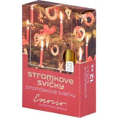 Emocio Stromkové 12ks 12x100 Metal zlaté