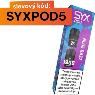 Syx Pod Blue Razz 16,5 mg 2 x 950 potáhnutí 1 ks
