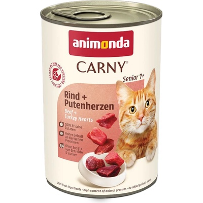 animonda Carny Senior Hovězí maso a krůtí srdce 24 x 400 g – Hledejceny.cz