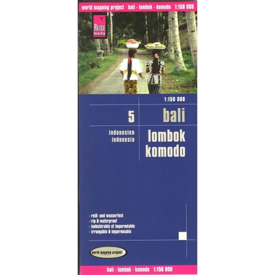 Bali Lombok Komodo mapa 1:150T