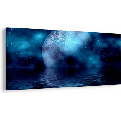 Obraz Mesiaca nad hladinou mora, jednodielne 250x125 cm