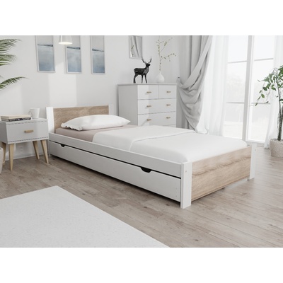 Textilomanie Ikaros bílá s laťkovým roštem matrace Deluxe 10 cm