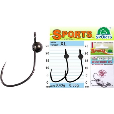 Vanfook Wolfram JIG WG bez protihrotu vel.XL 0,43g 5 ks