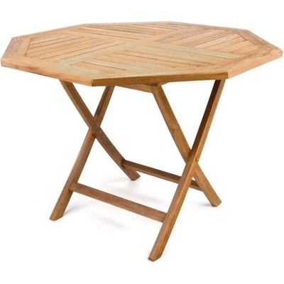 Garthen 2148 Skladací záhradný stolík z tíkového dreva, 100 cm