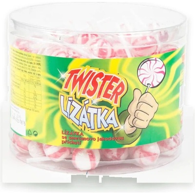 Twister lízátka smetanovo-jahodová 100 x 8 g