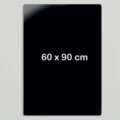 B2B Partner Skleněná magnetická tabule na zeď, černá, 600 x 900 mm