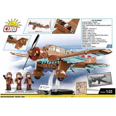 COBI 5751 World War II Poľský ľahký bombardér PZL.23 Karaś