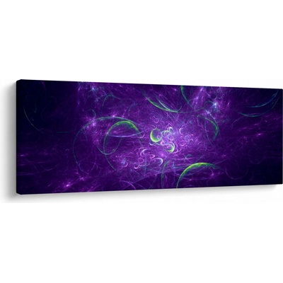 Obraz - fialová abstrakce, jednodílný 100x40 cm