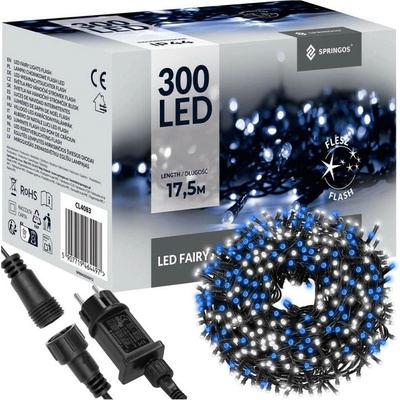 Springos CL4083 VÁNOČNÍ OSVĚTLENÍ FLASH 300 LED