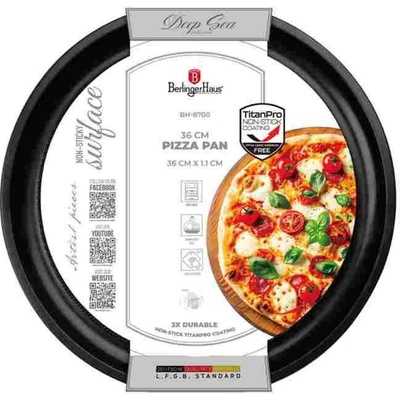 BERLINGERHAUS Pánev na pizzu s titanovým povrchem 36 cm Dep Sea Collection BH-8700