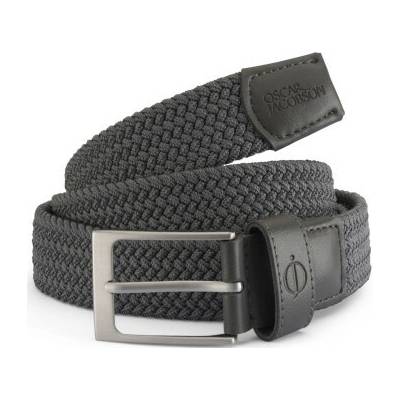 Oscar Jacobson Golfový pásek Mews Braided Pánské Tmavě šedá