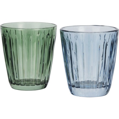 MADAM STOLTZ Pohár Green Blue Zelená 250 ml