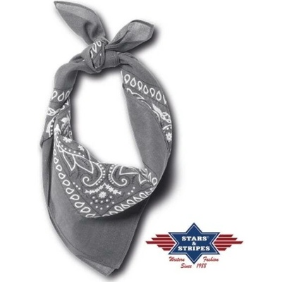 bavlněný šátek bandana šedá