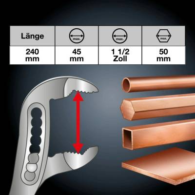 LUX-TOOLS kleště na vodní čerpadlo Professional 240 mm