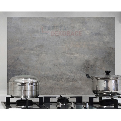 Crearreda 67232 samolepicí dekorace do kuchyně za sporák hliníková Bellacasa šedá betonová zeď beton GreyWall Concrete (47 x 65 cm) – Hledejceny.cz