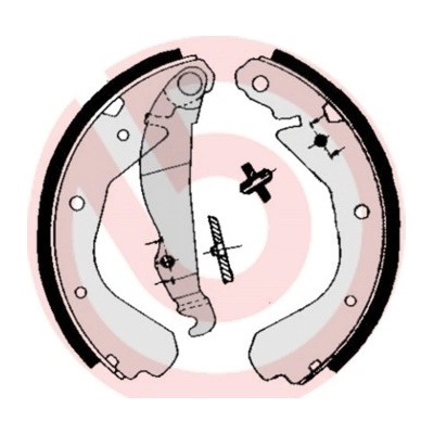 BREMBO Sada brzdových čeľustí S59508