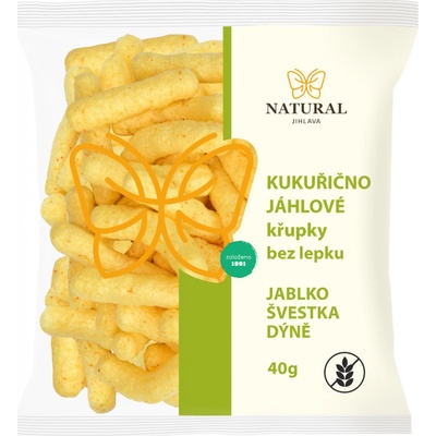 Natural Jihlava Křupky jáhlové jablko, švestka a dýně Natural 40 g