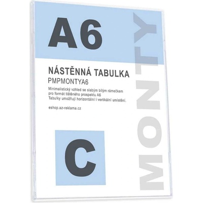 A-Z Reklama CZ Informační nástěnný systém MONTY pro formát A6 – kód PMPMONTYA6
