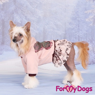 FOR MY DOGS Šaty BUTTERFFLY BEIGE