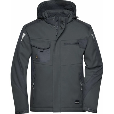 James & Nicholson JN 824 pracovná zimná softshellová bunda Strong 02.0824 Black Black