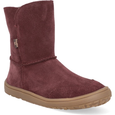 Froddo Barefoot kozačky s membránou BF Tex Suede Bordeaux – Hledejceny.cz