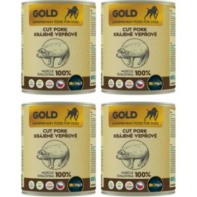 IRONpet Gold Dog Vepřová krájená svalovina 4 x 800 g