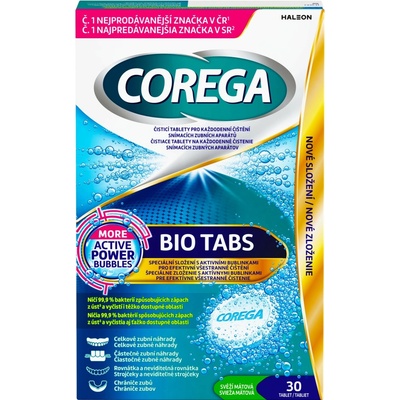 Corega Bio Tabs čistící tablety na zubní náhrady 30 ks – Hledejceny.cz
