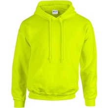 Gildan Unisex mikina s kapucňou G18500 Safety Green